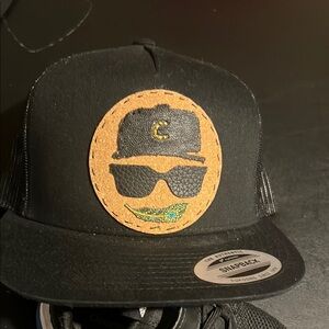 Snapback Black Hat with Emoji Patch
